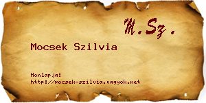 Mocsek Szilvia névjegykártya